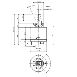 Картридж SEDAL 40 мм, удлиненный, блистер (Испания)