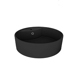 Corpa Nera Bosso/Боссо раковина  накладная D40 с полочкой под смеситель, черный матовый