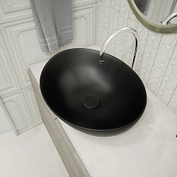 Corpa Nera Rossini/Россини  40 раковина накладная, черный матовый