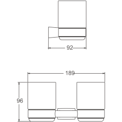 Стакан, хром B91108