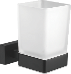 Стакан 1шт (квадрат), черный матовый B90306