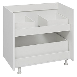 Тумба /2 ящ /напольная/белый/раковина Palermo(80см)Florentina/Palermo/AQUA DE MARCO