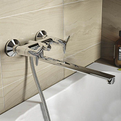 Смеситель для ванны с длинным изливом Copter, IDDIS, COPSBL2i10WA