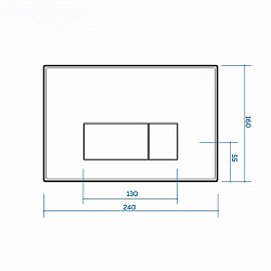 Corpa Nera Grossi/Гросси клавиша смыва, двойной смыв, хром глянец