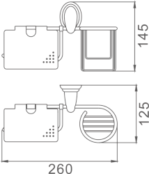 Держатель для туалетной бумаги, с подставкой, хром HB1503-1