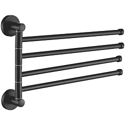 Держатель для полотенец, четверной поворотный 400 мм, черный HB8714