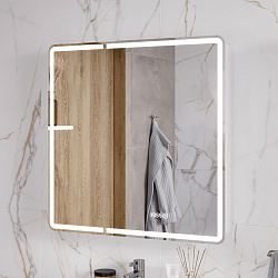 Шкаф зеркальный Nice LED 80 с часами