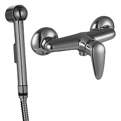 Смеситель настенный с гигиеническим душем, латунь/хромLM3318C