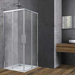 Душевой уголок Soft VSS-3SO900CL, 900*900, хром, стекло прозрачное , , шт