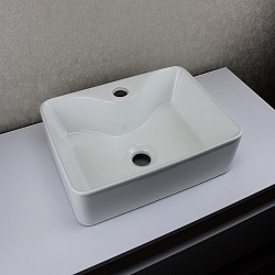 Corpa Nera Grossi/Гросси 41 раковина накладная узкая с полочкой под смеситель, белый