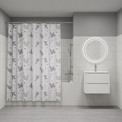 Штора для ванной, 200x180 см, Полиэстер, IDDIS, BP04P18i11