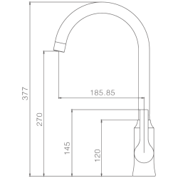Смеситель для кухни, латунь, хром HB70652
