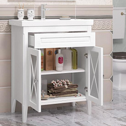 Тумба Opadiris Палермо 70, цвет белый матовый (под раковину CeraStyle FRAME 70)