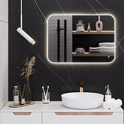 Зеркало/LED-подсветка (50см*70см)/сенсор.выключатель Milan/AQUA DE MARCO