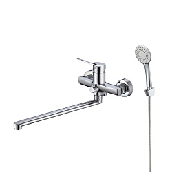 Смеситель для ванны с длинным изливом, глянцевый хром, Enjoy, Milardo, ENJSB00M10