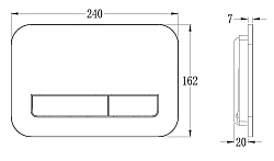 Кнопка смыва Vincea VFP-201GM, цвет вороненая сталь, , шт