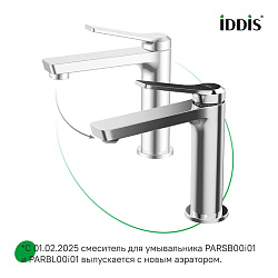 Смеситель для умывальника, глянцевый хром, Parker, IDDIS, PARSB00i01