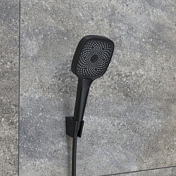 Лейка для душа квадратная, черная, SpaHome, IDDIS, SPA3FSBi18