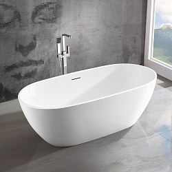 Ванна акриловая Vincea VBT-408-1500, 1500*815*580, цвет белый, щелевой перелив, , шт