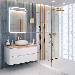 Столешница из массива NORDIC 1000*520*40 /ясень /с отв. под раковину/