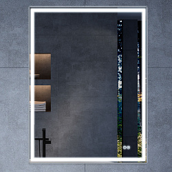 Зеркало LED VLM-3VN6007-2 600х700 c сенсорным выключателем и диммером, антизапотевание, , шт