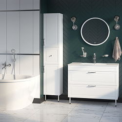 Тумба с умывальником, напольная, 100 см, белая, Oxford, IDDIS, OXF10W1i95K