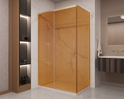 Душевой уголок Stella VSR-1ST9012GSG, 1200*900, брашированное золото, стекло янтарь, , шт