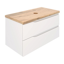 Тумба NORDIC 100 /2 ящ /подвесная/белая/под столешницу/AQUA DE MARCO
