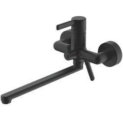 Смеситель для ванны, длинный излив, латунь, черный HB22814-7