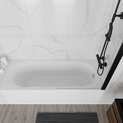 Ванна акриловая Vincea VBT-2B170-FR с каркасом 1700*700*480, пристенная, цвет белый, , шт