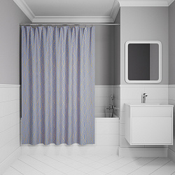 Штора для ванной, 200x180 см, Полиэстер, фиолетовый, IDDIS, BG02P18i11