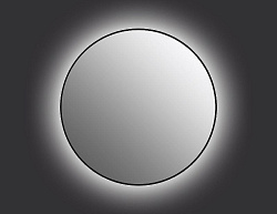Зеркало ECLIPSE smart  100x100 с подсветкой круглое черная рамка