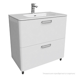 Тумба напольная, белая, 80 см, Brick, IDDIS, BRI80WFi95. Ум.0108000i28