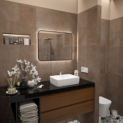 Corpa Nera Grossi/Гросси 48 раковина накладная с полочкой под смеситель, белый