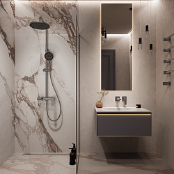 Душевая стойка Puro VSFS-5P1GM с изливом, вороненая сталь, , шт