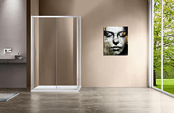 Душевой уголок Garda VSR-1G9013CL, 1300*900, хром, стекло прозрачное, , шт