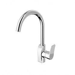 TEZA Cмеситель для кухни с высоким поворотным изливом, хром