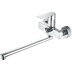 Смеситель для ванны, длинный излив, латунь, хром HB22617