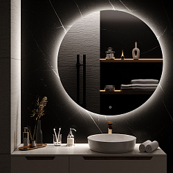 Зеркало/LED-подсветка/круглое (100см)/сенсор.выключатель Milan/AQUA DE MARCO
