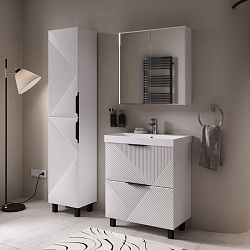 Пенал напольный Geometry 40 белый