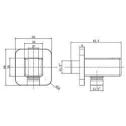 Держатель ручного душа VSC-32GM с подводом воды, вороненая сталь, , шт