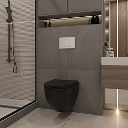 Corpa Nera Paganini/Паганини  клавиша смыва, двойной смыв, белый матовый