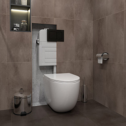 Corpa Nera Caruso/Карузо клавиша смыва, двойной смыв, черный матовый