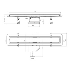 Душевой лоток POINT Гермес сталь 550 арт PN50155