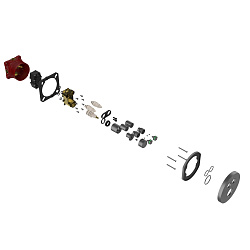 Встраиваемый смеситель для душа VSCV-322T-MGM двухфункциональный, термостатический, вороненая сталь,