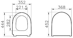 Sento L-Box set (унитаз 7748B003-0075, инстал. 762-5800-01, кнопка 740-0485, сид.130-003-009)
