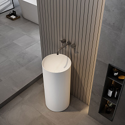 Раковина из искусственного камня Vincea VBS-6SP01MW, 400*400*850, напольная, цвет белый матовый, , ш