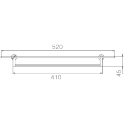 Полка стеклянная 1- ярус, бронза HB8407-4