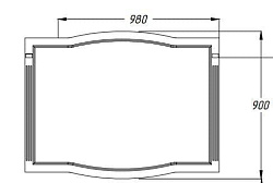 Зеркало Opadiris Лаура 120, цвет белый без патины