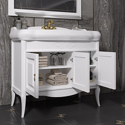 Тумба Opadiris Лоренцо 100, цвет белый матовый (под раковину Cerastyle Виктория 100)